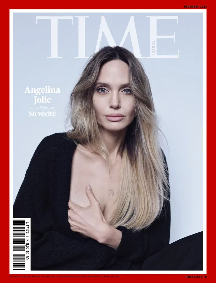 Angelina Jolie revela por primera vez las cicatrices de su doble mastectomía en la portada de Time France