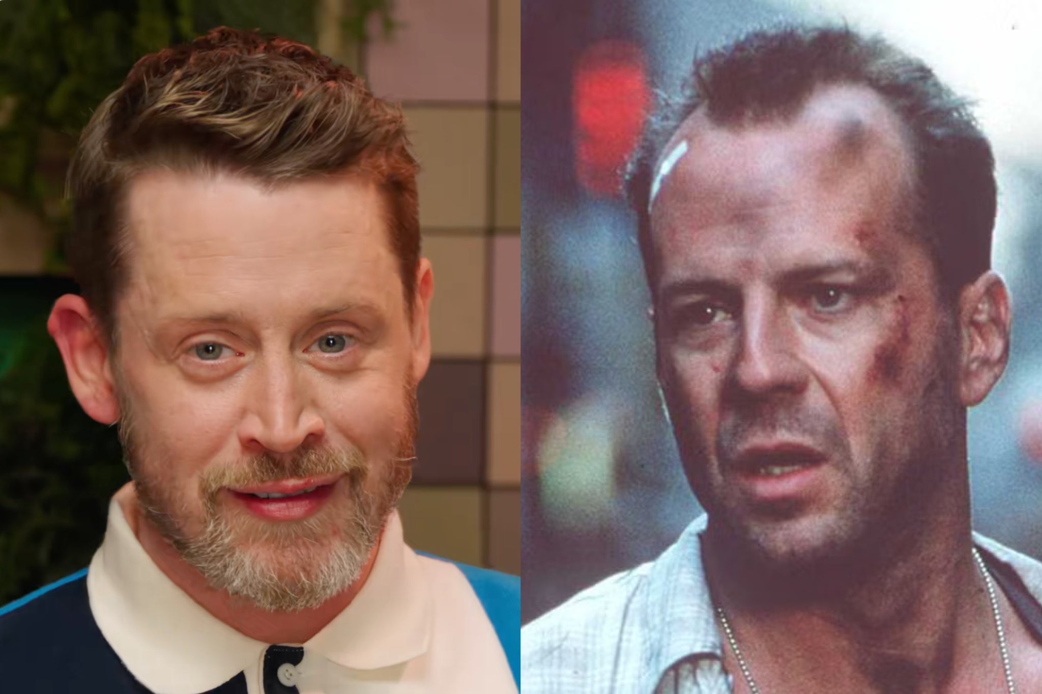 <p>Macaulay Culkin (izquierda) afirma que la trama de 'Duro de matar' podría transcurrir en cualquier otra festividad aparte de Navidad</p>