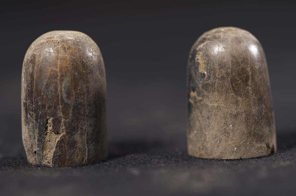 Artefactos desenterrados en un templo