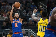 Triple de Brunson en último minuto y robo de Anunoby ayudan a Knicks a vencer 114-113 a Pacers