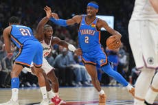 Gilgeous-Alexander anota 32 puntos y Thunder se recupera con paliza de 122-101 sobre Clippers