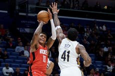 Bey anota 29 y lidera remontada de Pelicans en victoria 133-128 ante Houston en tiempo extra