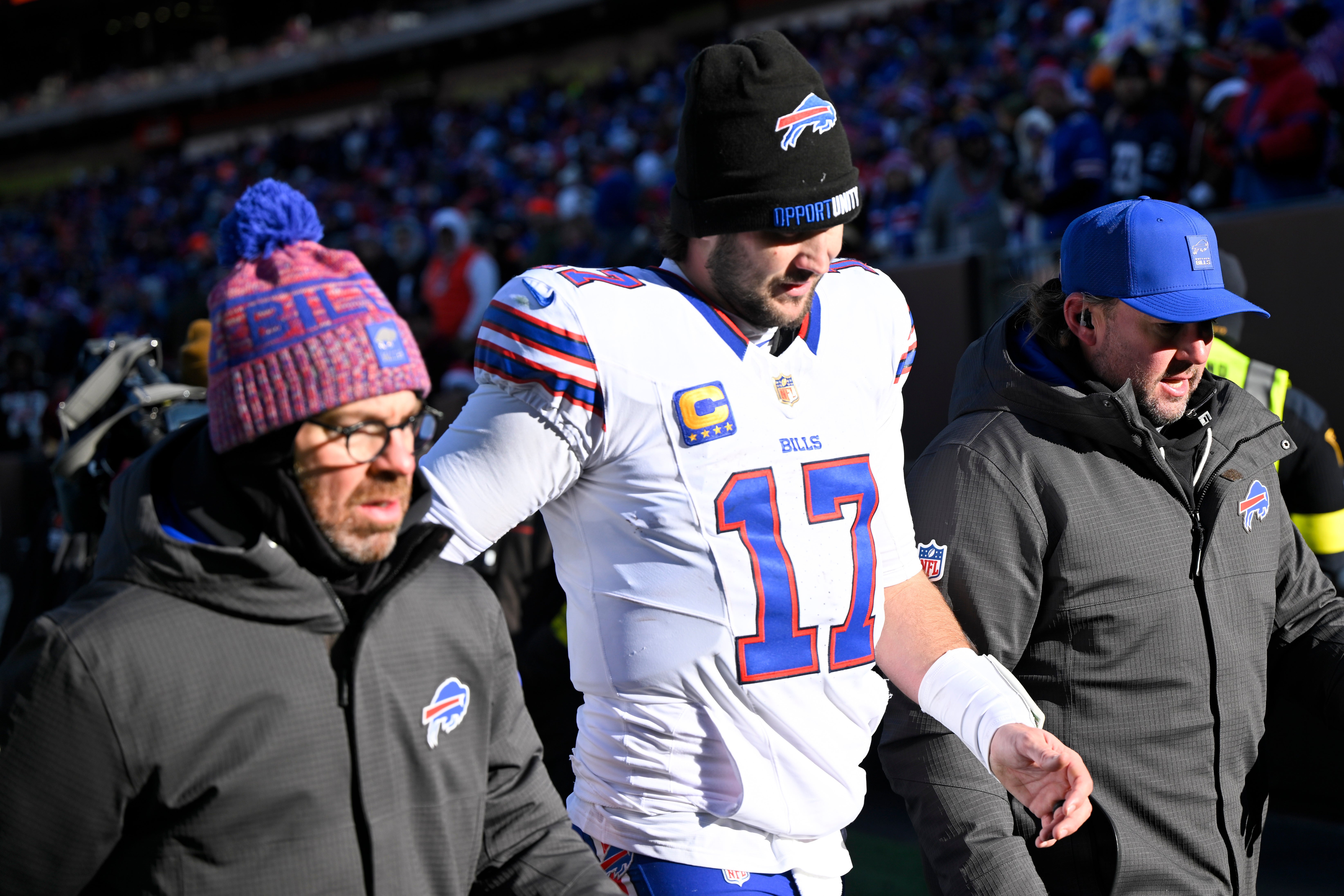 McDermott: QB Josh Allen no entrenará el martes por dolor en el pie derecho