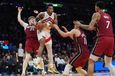 Barnes anota 27, Raptors arrollan 112-91 al Heat, que suma 9 derrotas en 11 partidos