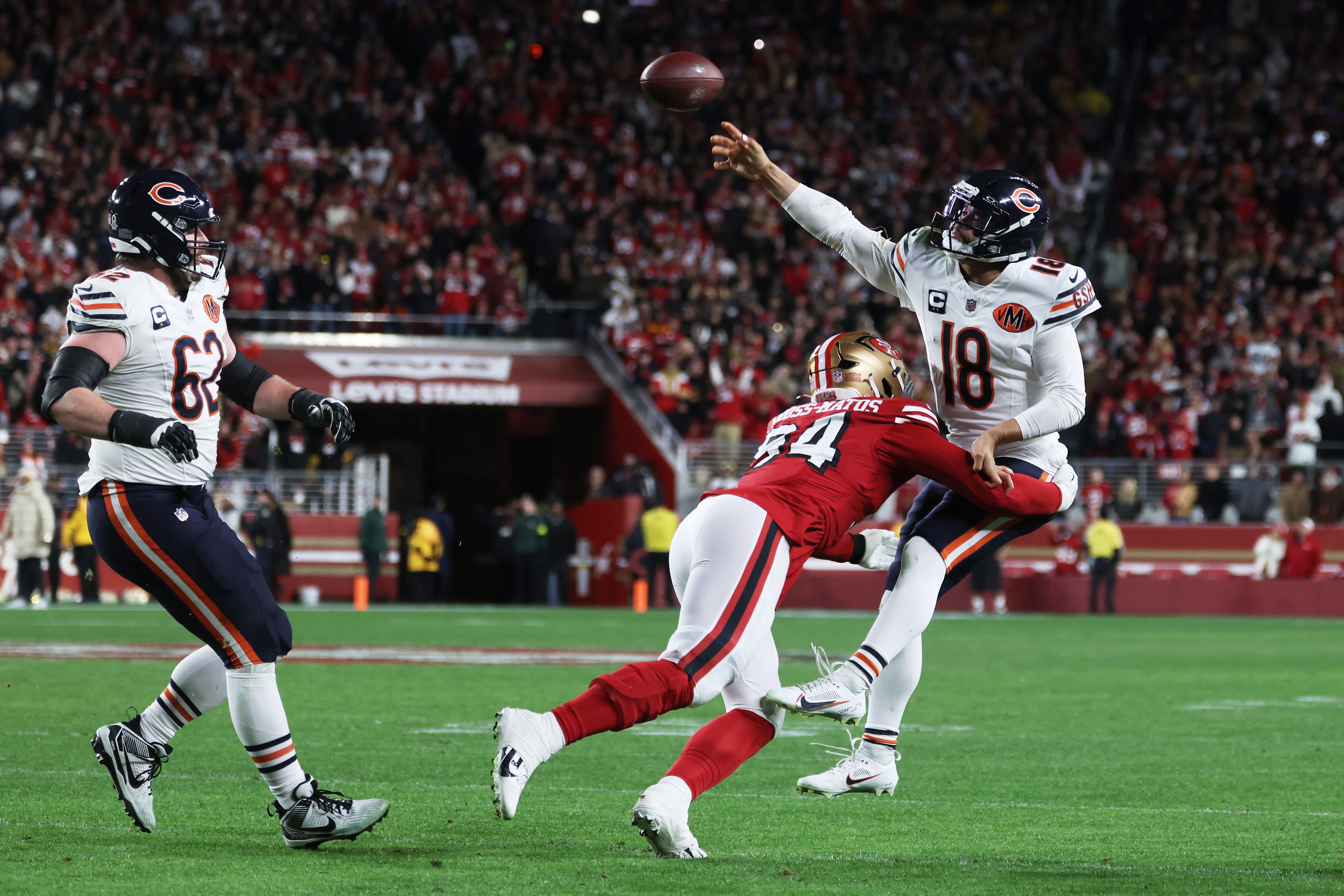 Dolorosa derrota de Bears ante 49ers les cuesta el primer puesto en los playoffs de la NFC