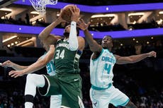 Bucks ganan juegos seguidos liderados por Portis y Antetokounmpo al vencer 123-113 a Hornets