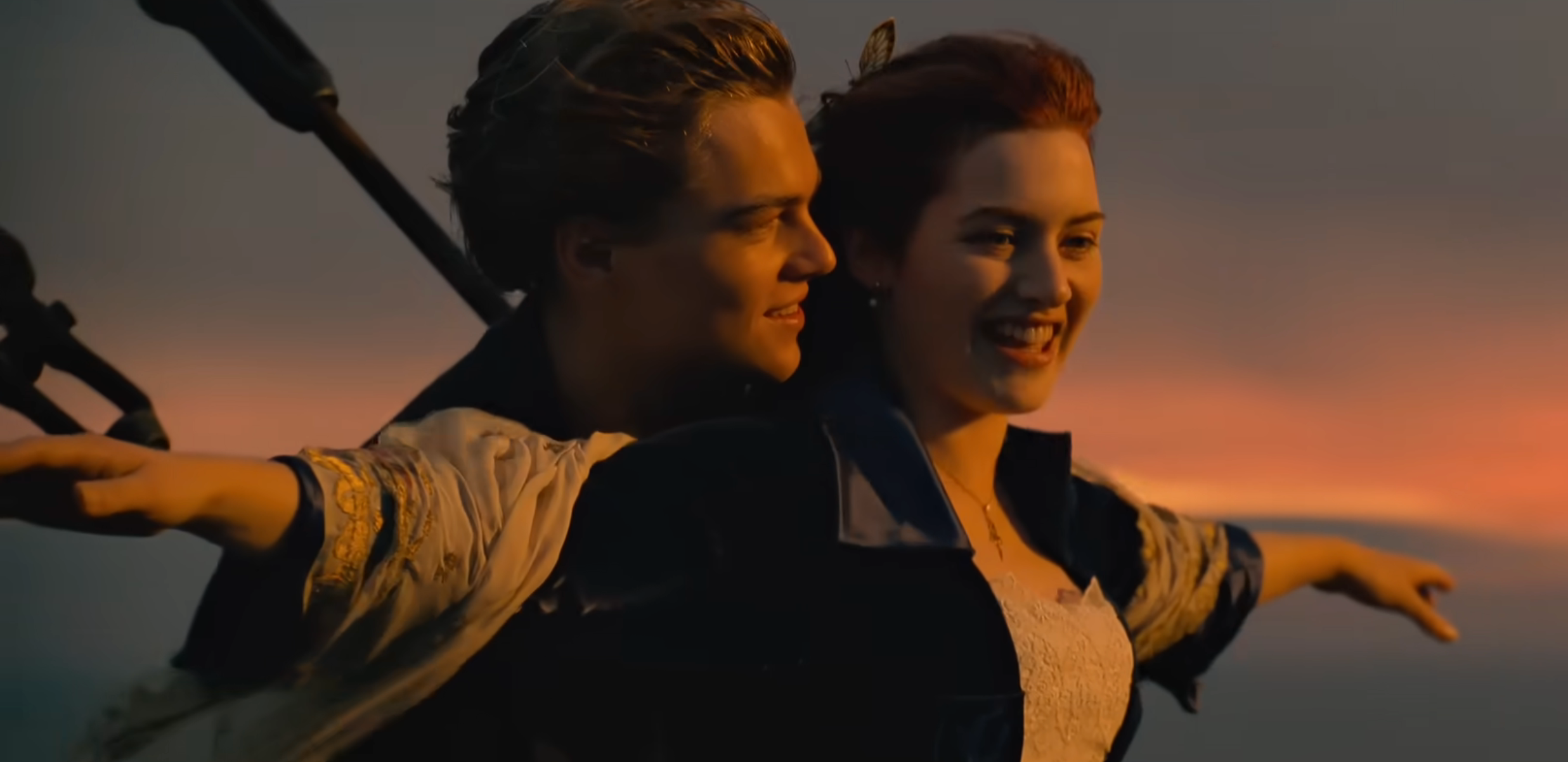 DiCaprio y Winslet en Titanic