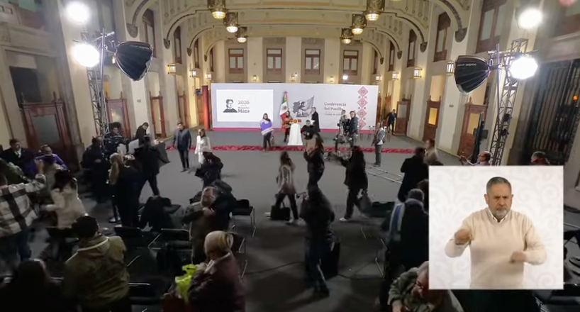 Tras evacuar por el sismo, Sheinbaum y la prensa retomaron la conferencia minutos más tarde