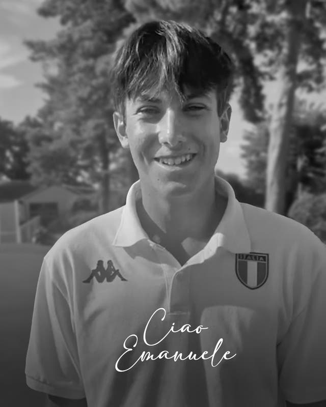 <p>Emanuele Galeppini, un atleta de 16 años, fue identificado como una de las víctimas</p>