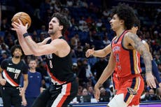 Deni Avdija logra 34 puntos y 11 asistencias en la victoria 122-109 de Trail Blazers sobre Pelicans