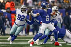 La defensiva de Cowboys encabezada por Matt Eberflus cierra la temporada con mala nota ante Giants