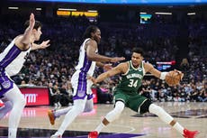 Antetokounmpo anota 37 en la victoria de los Bucks 115-98 sobre los Kings