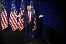 Trump trata de avivar a republicanos antes de elecciones pero divaga en dilatado discurso