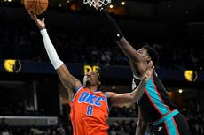 Jalen y Kenrich Williams ayudan a Thunder a remontar ante Grizzlies y a ganar 117-116