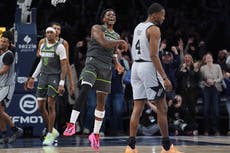 Edwards anota canasta decisiva en victoria de Timberwolves 104-103 sobre Spurs