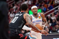 Remontada de Thunder en el último cuarto le permite vencer a Rockets 111-91