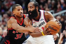 Harden lleva a Clippers a vencer 121-117 a Raptors en tiempo extra con 31 puntos y 10 asistencias