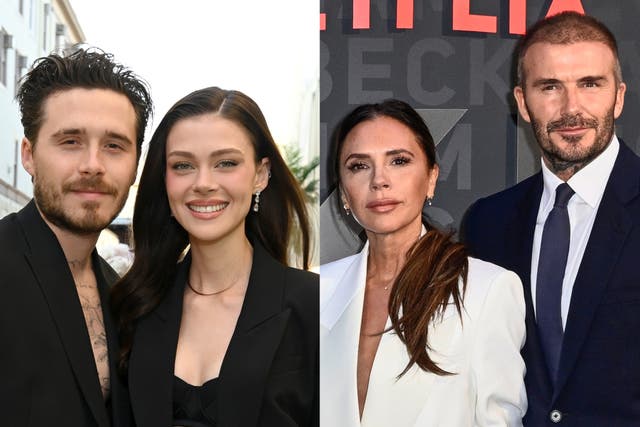 <p>Brooklyn Peltz Beckham, en la foto con su esposa Nicola Peltz Beckham, ha roto su silencio para lanzar un sorprendente ataque contra sus padres David y Victoria Beckham</p>