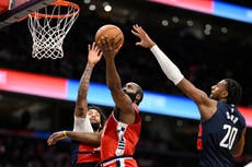 Harden anota 36 puntos y los Clippers vencen 110-106 a los Wizards para su sexta victoria al hilo