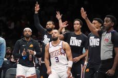 Brooks y Booker impulsan a los Suns a una victoria 126-117 sobre los Nets en apuros