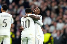 Vinícius se gana a la afición con 3 asistencias y 1 tanto en la goleada 6-1 del Real Madrid