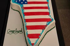 Pastel con bandera de EE. UU. sobre Groenlandia causa polémica