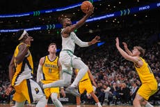 Jaylen Brown anota 30 puntos y toma diez rebotes en victoria de Celtics 119-104 sobre Pacers