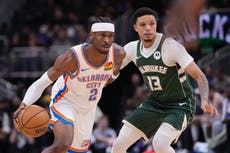 Gilgeous-Alexander anota 40 puntos y Thunder supera a Bucks 122-102