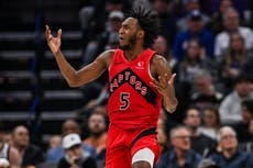 Barnes y Raptors se encienden en el tercer cuarto y vencen a Kings por 122-109