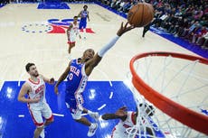 Maxey anota 36 puntos, Embiid logra triple-doble y 76ers vencen a Rockets en tiempo extra