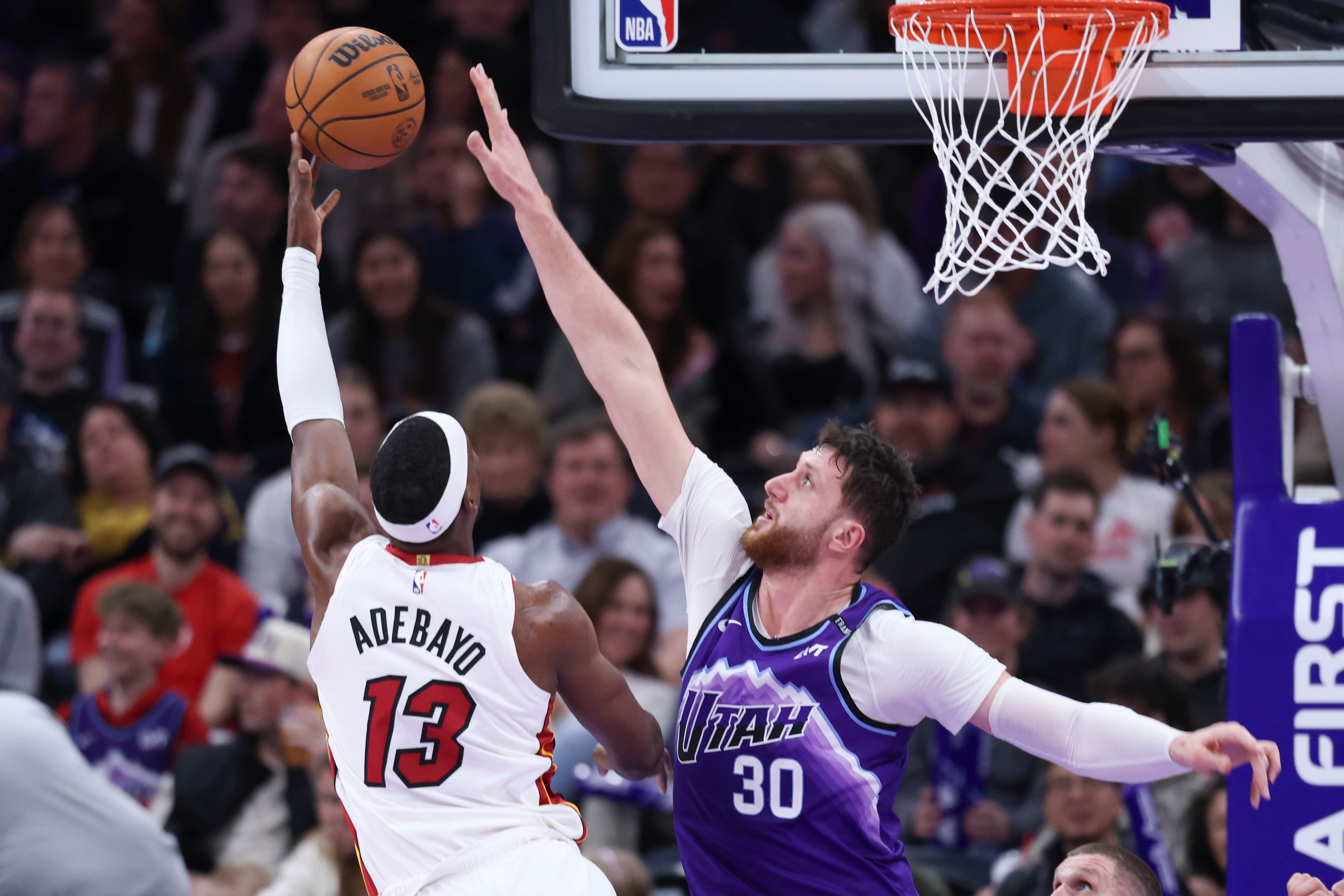 Adebayo anota 26 puntos y 15 rebotes en la victoria del Heat 147-116 sobre el Jazz