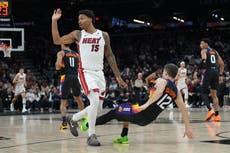 Heat vence 111-102 a Suns con 22 puntos de Adebayo en un partido de rápida recuperación