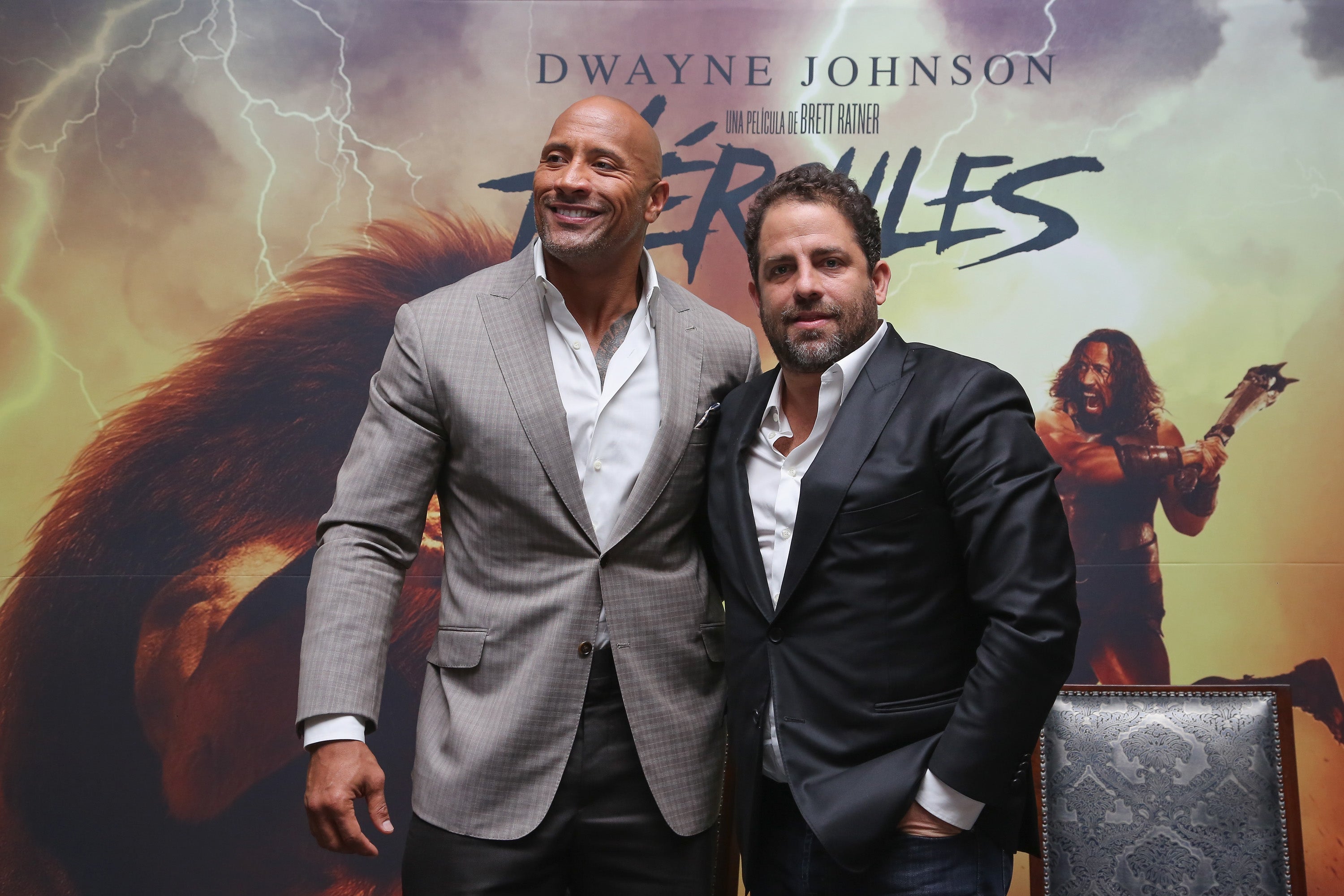 Dwayne “The Rock” Johnson junto a Ratner durante la promoción de su película ‘Hércules’ en 2014. El filme fue el último crédito del director antes de su exilio
