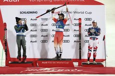 Meillard gana la última prueba de slalon gigante y niega al brasileño Pinheiro Braathen la victoria