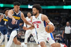 Harris y Cunningham anotan 22 puntos cada uno y Pistons vencen 109-107 a Nuggets
