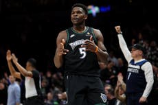 Timberwolves encestan 22 triples y vencen 123-111 a Thunder