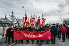 Veteranos daneses protestan frente a la embajada de EEUU por planes de Trump sobre Groenlandia