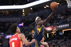 Pacers vencen a Hawks por 129-124, pese a triple-doble de Jalen Johnson