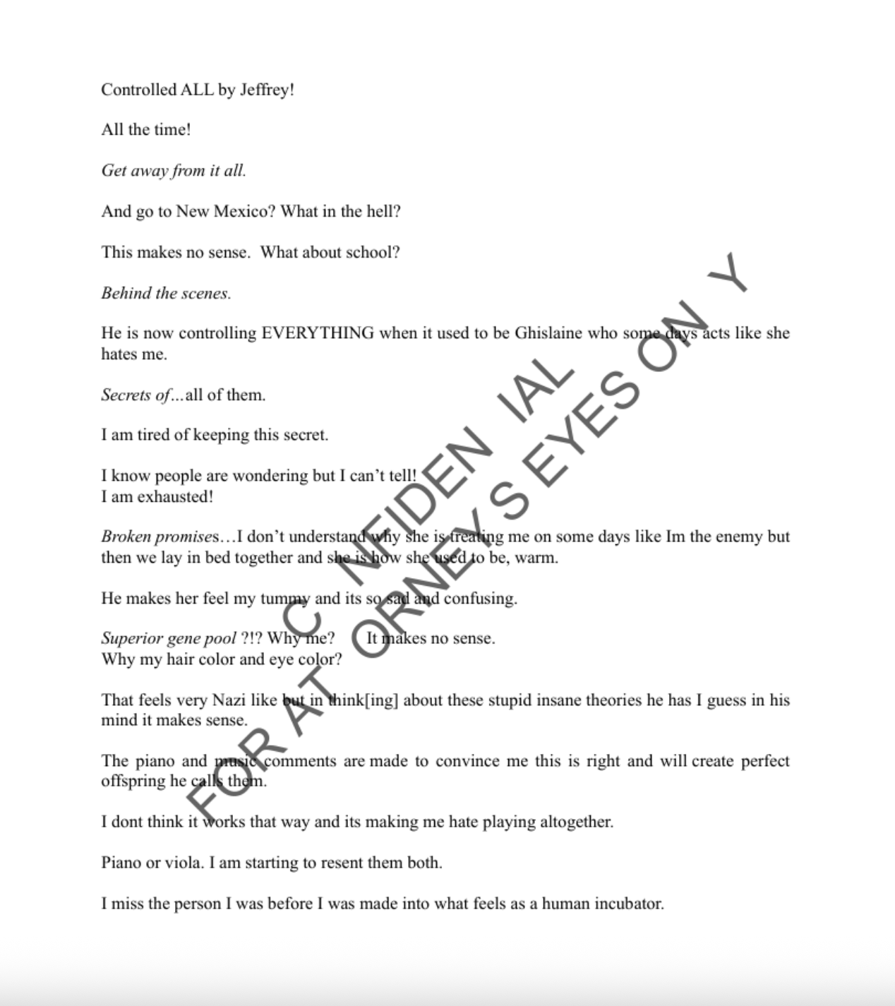 La mujer anónima escribió en el diario que le quitaron a su hija minutos después de que naciera la bebé