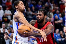Eason anota 26, Sengun logra triple-doble y Rockets vencen 112-106 a un Thunder diezmado