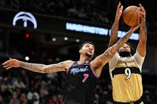 Jakucionis anota seis triples sin fallar en la victoria de Heat 132-101 sobre Wizards