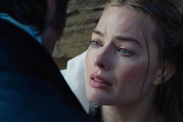 <p>Jacob Elordi y Margot Robbie en ‘Cumbres borrascosas’ de Emerald Fennell</p>