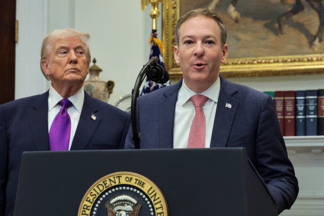 <p>Lee Zeldin, administrador de la EPA, interviene en un evento en la Casa Blanca con Donald Trump, donde anunciaron la revocación de un fallo histórico que relacionaba los gases de efecto invernadero con el cambio climático</p>