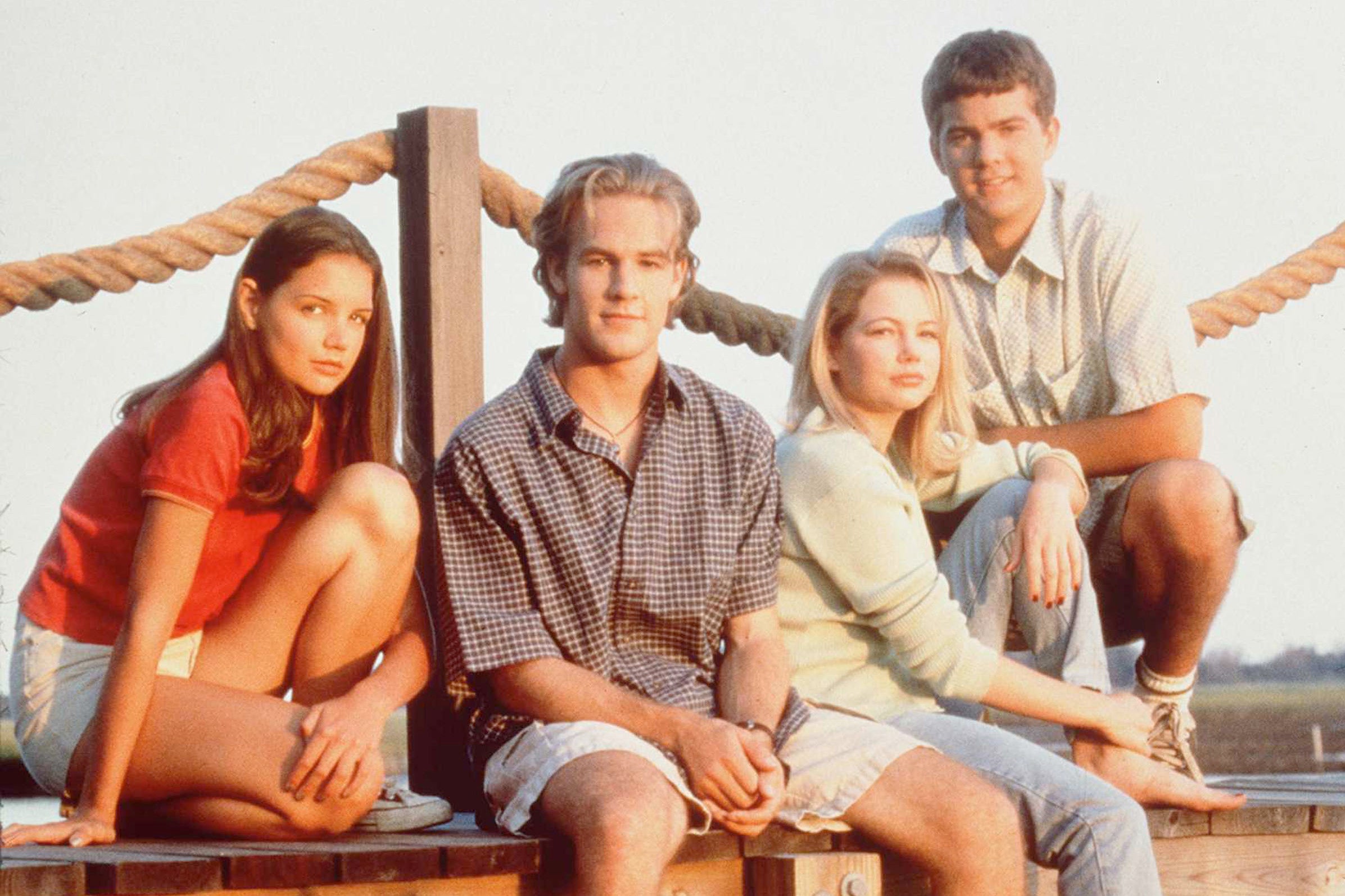 Van Der Beek con el elenco de Dawson’s Creek.
