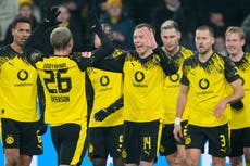 Tres goles en la 1ra mitad encaminaron al Dortmund a vencer al Mainz