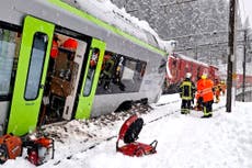Avalancha causa accidente ferroviario en Suiza; hay heridos