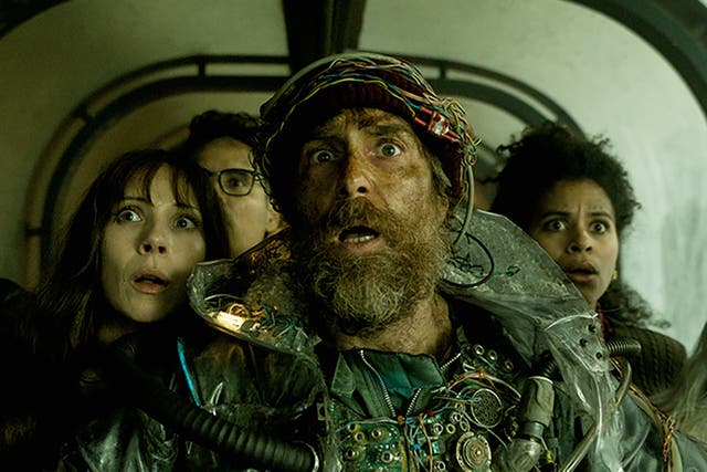 <p>El elenco de ‘Buena suerte, diviértete, no mueras’: Juno Temple, Michael Peña, Sam Rockwell y Zazie Beetz   </p>