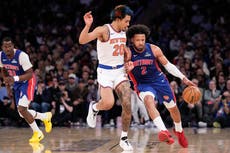 Con 42 puntos y 13 asistencias de Cunningham, Pistons derrotan 126-111 a Knicks