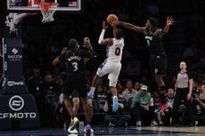 Tyrese Maxey anota 39 y los 76ers encestan 21 triples en triunfo 135-108 ante Timberwolves