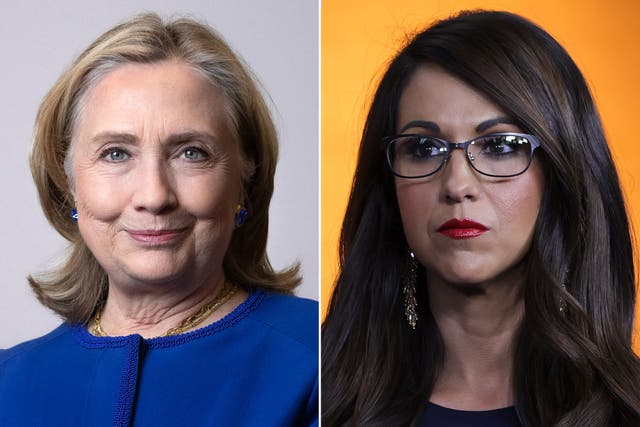 <p>Hillary Clinton y Lauren Boebert</p>